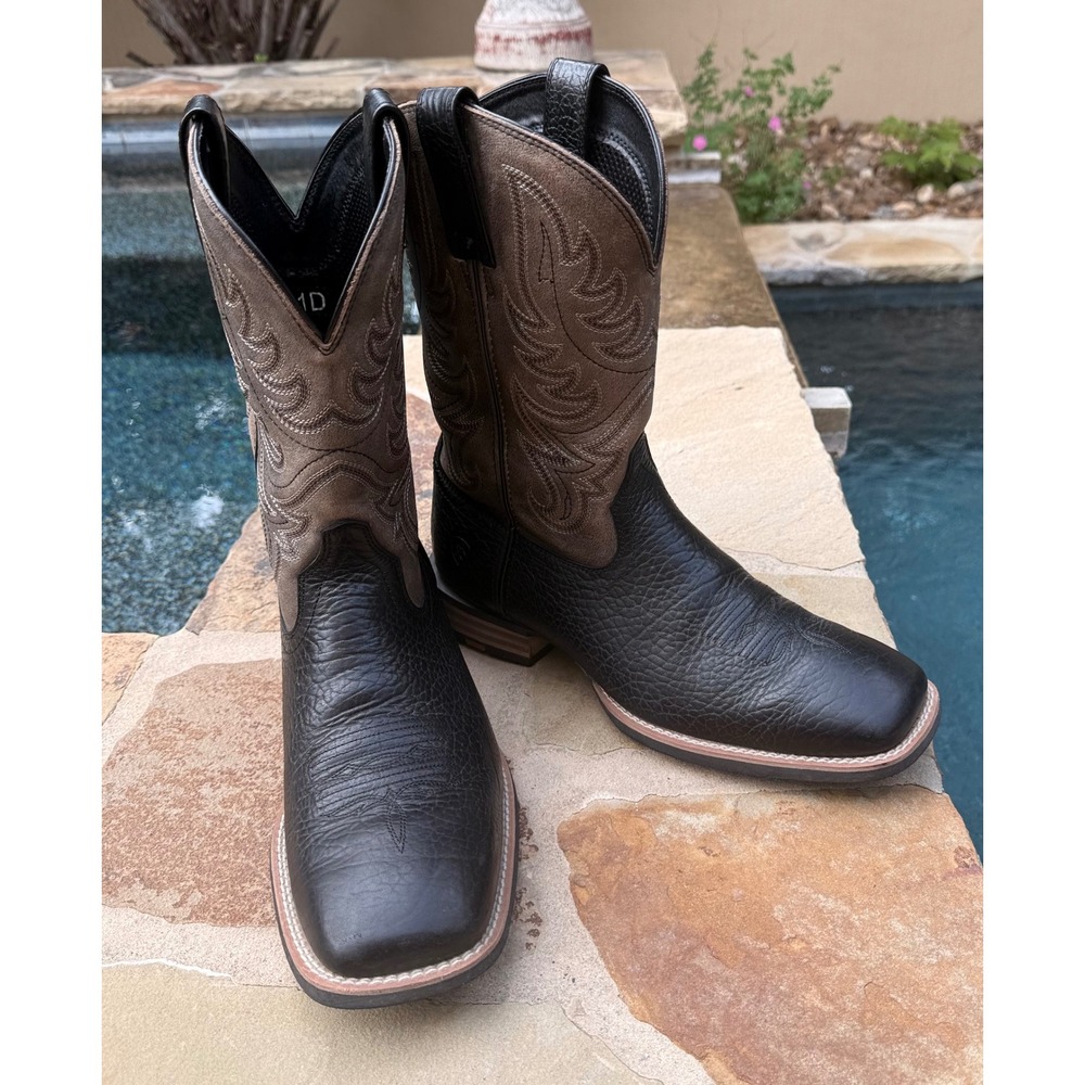 Ariat Everlite Countdown 10042464 Men's 11D Black Gray Square Toe Western boots